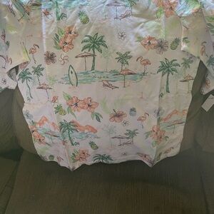 Talbots Tropical Print Short Sleeve Tee